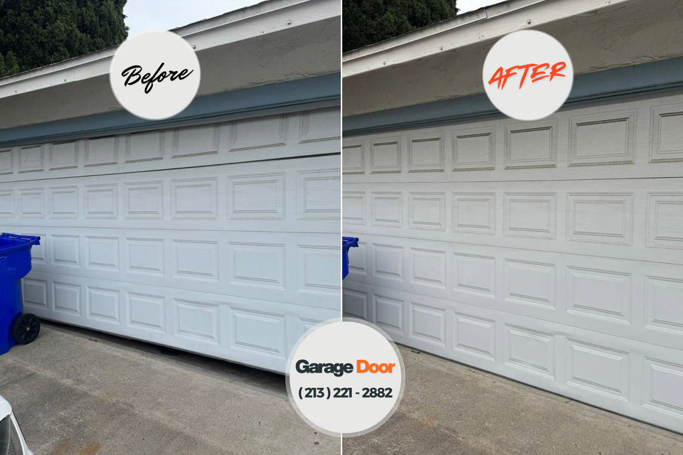Before and after: garage door installation Shelbyville, IL